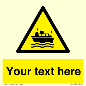 Custom warning ferries crossing vessels